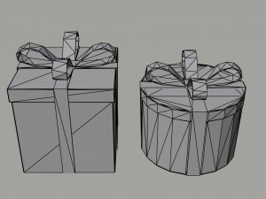 Cartoon Gift Boxes presents Polygonal Style 3D 모델