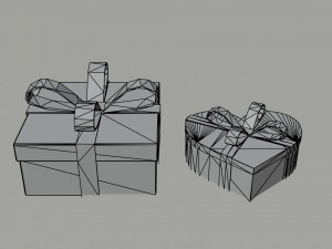 Cartoon Gift Boxes presents Polygonal Style 3D 모델