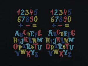 Cartoon alfabet 3D Model