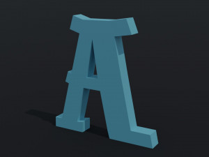 Cartoon Alphabet 3D Model