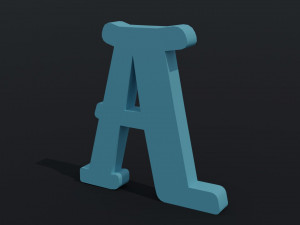 Cartoon Alphabet 3D Model