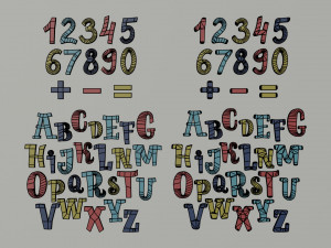 Cartoon Alphabet 3D Model