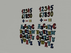Cartoon Alphabet 3D Model