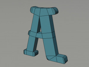 Cartoon Alphabet 3D Model