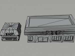 Cartoon shops Polygonal Style 3Dモデル
