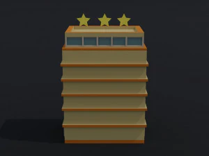 Cartoon 3star hotel 3D Model