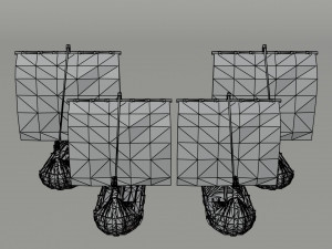 Cartoon ships drakar Polygonal Style 3D Model