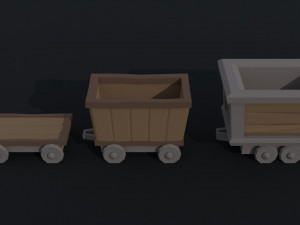 Cartoon medieval mine Polygonal Style 3D Модель