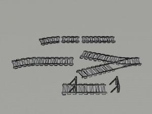 Cartoon medieval mine Polygonal Style 3D Модель