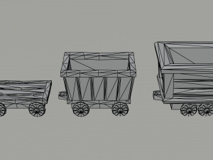 Cartoon medieval mine Polygonal Style 3D Модель