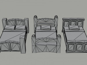 Cartoon medieval tavern interior asset Polygonal Style Modello 3D