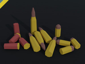 Cartoon ammo Polygonal Style 3Dモデル