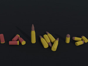 Cartoon ammo Polygonal Style 3D Model