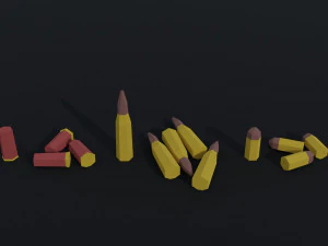 Cartoon ammo Polygonal Style 3D Model