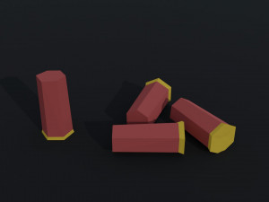 Cartoon ammo Polygonal Style 3D Model
