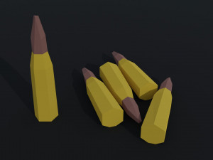 Cartoon ammo Polygonal Style 3D Model