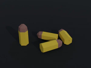 Cartoon ammo Polygonal Style 3D Model