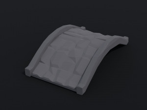 Cartoon medieval bridge kit Polygonal Style Modèle 3D