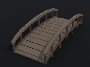 Cartoon medieval bridge kit Polygonal Style Modèle 3D