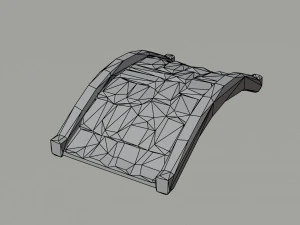 Cartoon middeleeuwse brugkit veelhoekige stijl 3D Model