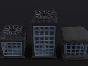 Cartoon cages Polygonal Style 3D 모델