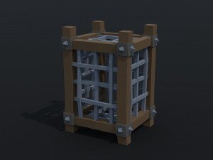 Cartoon cages Polygonal Style 3D 모델