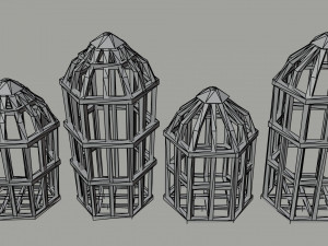 Cartoon cages Polygonal Style 3D 모델
