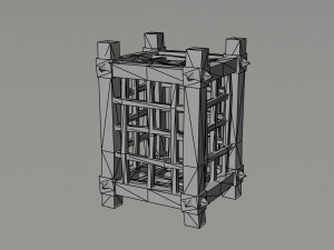 Cartoon cages Polygonal Style 3D 모델