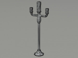 Cartoon candle asset Polygonal Style 3D Model