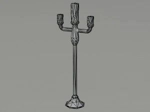 Cartoon candle asset Polygonal Style 3D Model