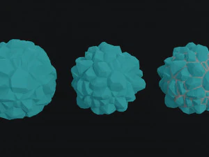 Cartoon planets Polygonal Style 3D Model