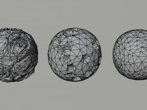 Cartoon planets Polygonal Style 3D Model