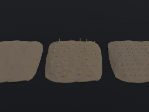 Cartoon fields Polygonal Style 3D Модель