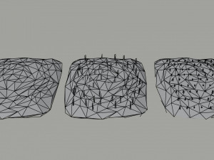 Cartoon fields Polygonal Style 3D Модель
