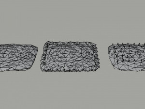 Cartoon fields Polygonal Style 3D Модель