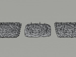 Cartoon fields Polygonal Style 3D Модель