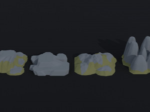 Cartoon mountains Polygonal Style Modelo 3D