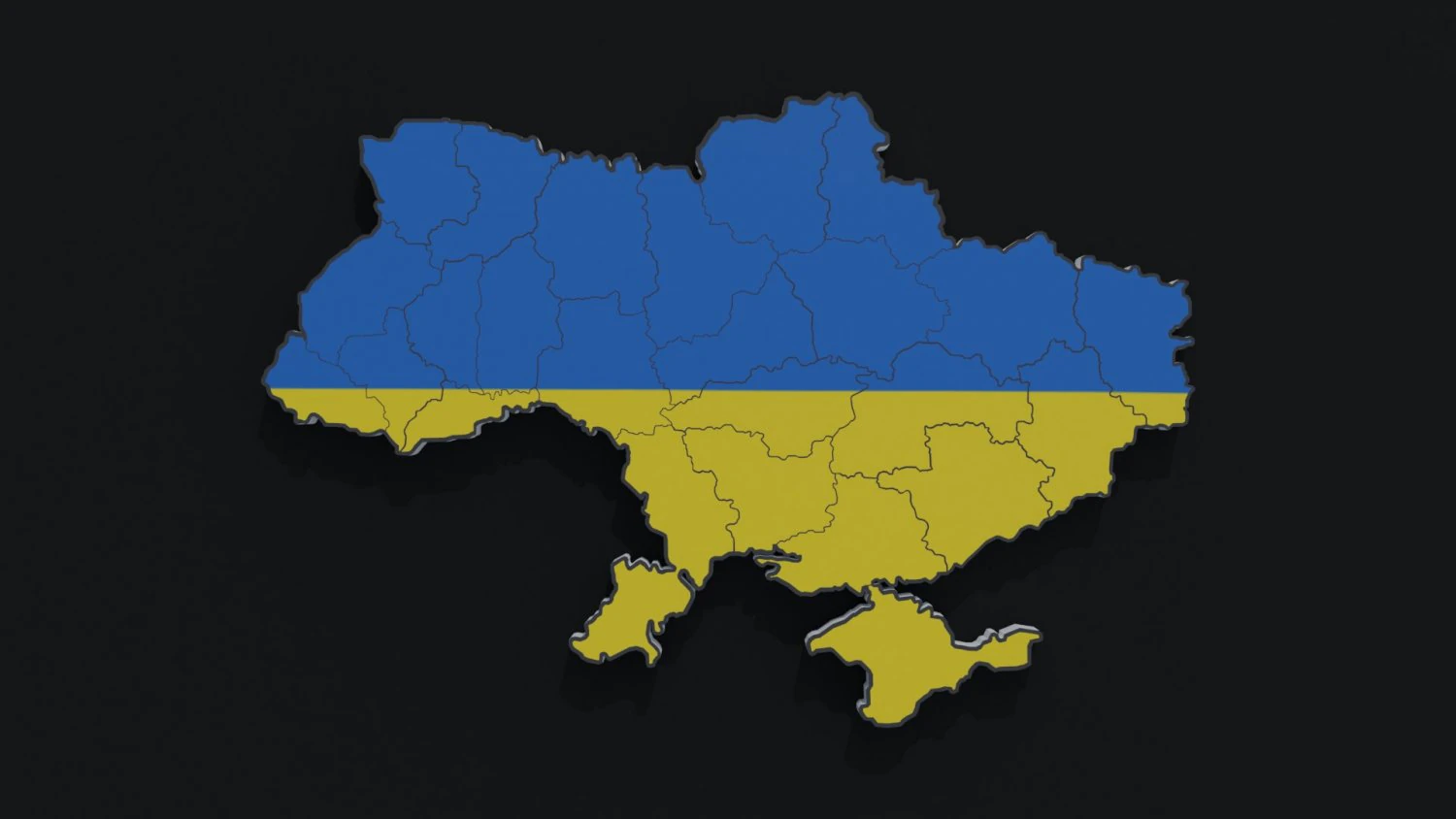 Political Map of Ukraine 3D Model .c4d .max .obj .3ds .fbx .stl .blend