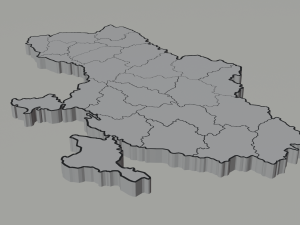 Political Map of Ukraine Modèle 3D