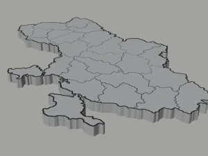 Political Map of Ukraine 3D Model
