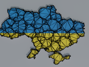 Political Map of Ukraine Modèle 3D