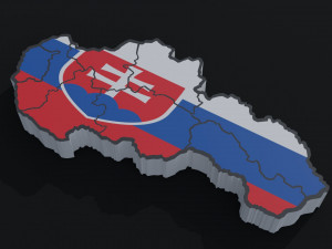 Political Map of Slovakia Modèle 3D