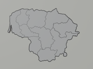Political Map of Lithuania 3D Модель