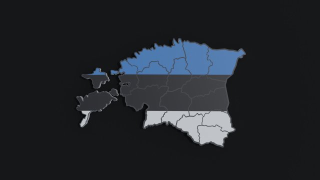 Political Map of Estonia 3Dモデル .c4d .max .obj .3ds .fbx .stl .blend 