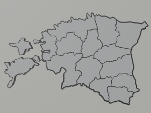 Political Map of Estonia 3Dモデル