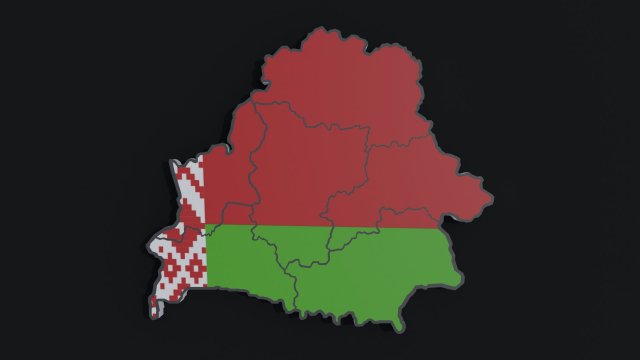 Political Map of Belarus 3D Model .c4d .max .obj .3ds .fbx .stl .blend 
