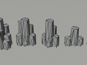 Cartoon treasures kit Polygonal Style 3D Model