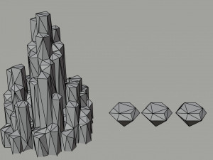 Cartoon treasures kit Polygonal Style 3D Model