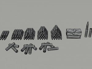 Cartoon Diselpunk artillery Polygonal Style 3D-Modell