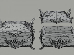 Cartoon fantasy chests 2 Polygonal Style 3D Model